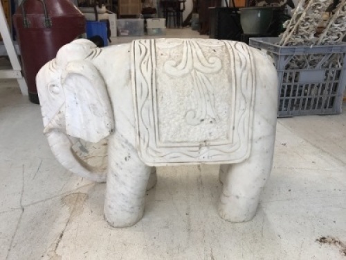 Marble Elephant Statue