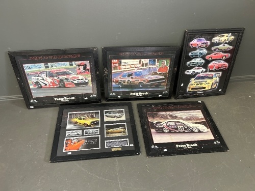 5 Holden Monaro and Peter Brock Memorabilia Framed Posters