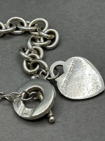 Sterling Silver Tiffany and Co Charm Bracelet - 2