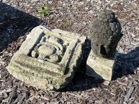 2 Concrete Garden Sculptures