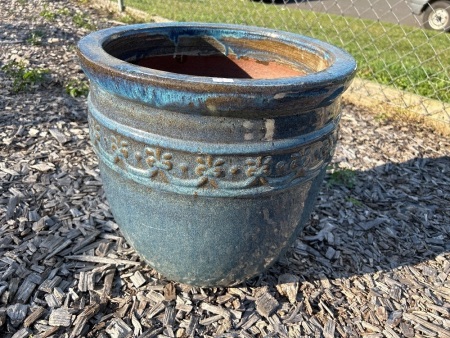 Blue Glazed Pot