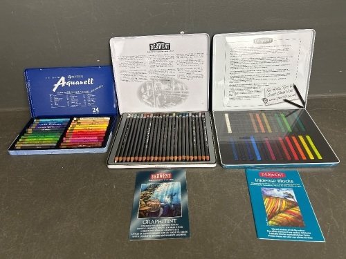 Professional Artist Pencils 2 x Derwent 1 x Mungyo unused