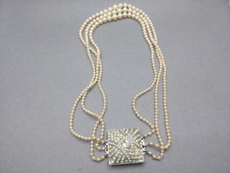 Jamelle Fine Pearls Triple Strand Necklace