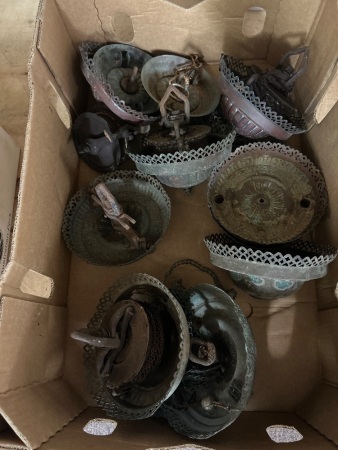 Lot of Hanging Oil Lamp Motors etc.