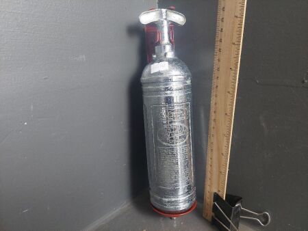 Vintage Junior Pyrene Chrome Fire Extinguisher