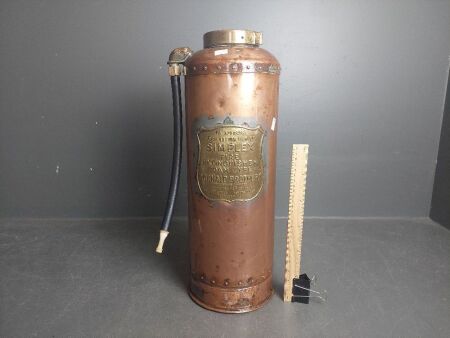 Simplex Wormald Brothers Brass Fire Extinguisher