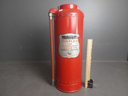 Simplex Wormald Brothers Red Fire Extinguisher