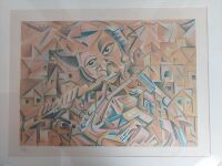 4 Cubist Artworks Numbered and Signed - 2