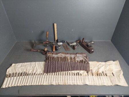 Mixed Lot of Hand Drills And Bits