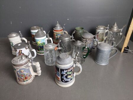 Large Lot of Beer Steins