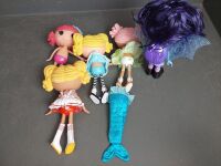 4 Full Size LaLaLoopsy Collectable Dolls All Marked Plus one Other Doll - 2