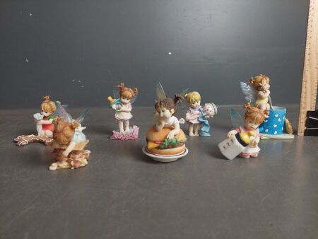 Highly Collectable Little Kitchen Fairies, Cheese Burger, Smores Expert, Ginger Bread Fairies, Little Rarrle Fairie, Milk Check Fairie