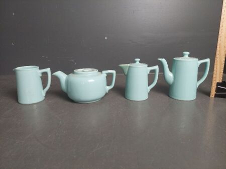 Mid Century Sadler Aqua Tea & Coffee Set