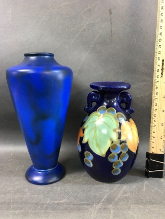2 Early 20th Century English Art Pottery Vases - 1 Bretby, 1 Unmarked