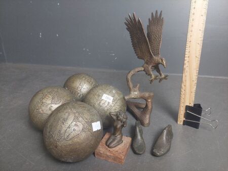 Mixed Brass Lot with Look Like Brass Decorator Balls