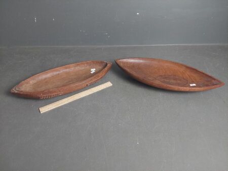 2 Vintage Tribal Wooden Bowl