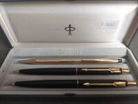 Cross Lustrous Chrome Pencil Pen & 3 Parker Pens / Pencils - 3