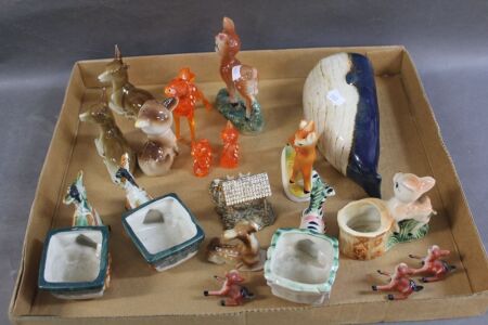 Collection of Retro Deer & Donkey Figurines Etc