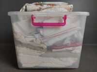 Large Lot of Handmade / Stiched Lace, Table Cloths, Doulies etc - 3