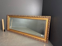 Large Rectangle Ornate Gold Trimmed Wall Mirror - 2