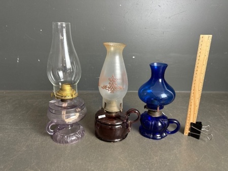 Three Vintage Finger Lanterns