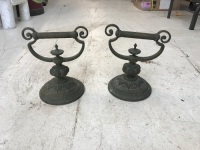 Pair of Vintage Brass Fire Dogs