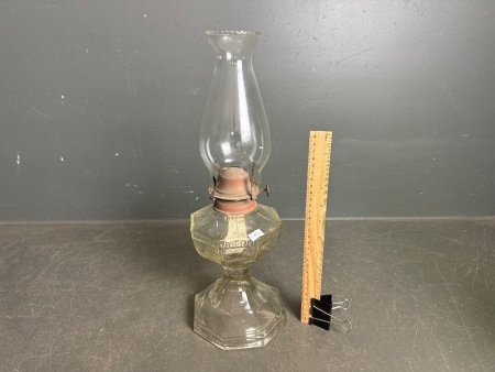 Vintage Clear Glass Kerosene Lantern