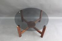 Mid Century Brown Glass Tessa Coffee Table - Unmarked - 2