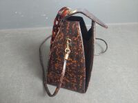 Tortoise Shell Patent Hand Bag - 2