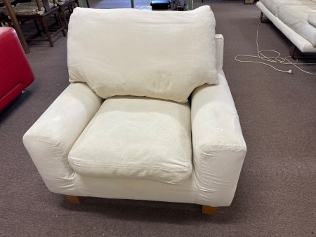 White Single Seater Lounge