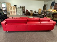 Italian Made Leather Lounge Suite - 6