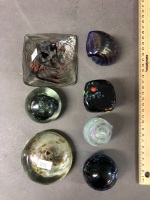 Collection of 7 Art Glass Paperweights - 2
