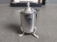 Hallmarked Stirling Silver Birmingham 4pc Cruet Set - 3