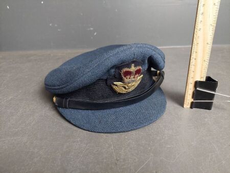 WW2 R.A.F Officer Rank Cap complete with badge