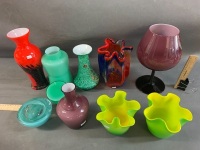 Collection of 9 Pieces of Mid Century & Contemporary Art Glass - 3