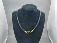 Black and Gold Featured Drop Faux Pearl Necklace - Please Note Change of Description - 2