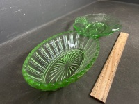 Two Uranium Glass Bowls - 4