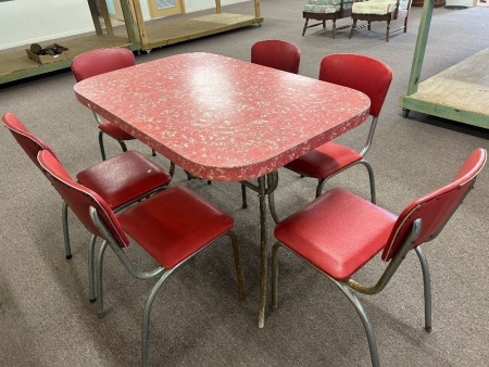 1950s Formica Retro Dining Table & Chairs