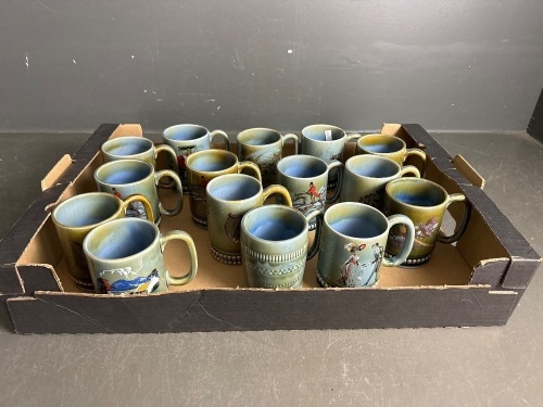 Large Lot of Wade Irish Ceramics Coffee Mugs