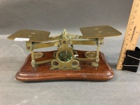 Set of Antique Avery Postal Balance Scales with Original Brass Weights - 3