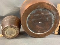 2 Vintage Copper Planters - 2