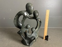 Stone Family Hug Sculpture  - 2