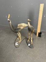 Pair Asian Style Resin Bird Figurines - 3