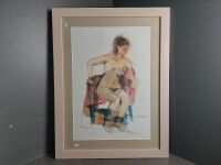 2 Original Mixed Media Semi Nude Artworks by Marianne 2006 - 2