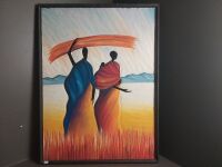 Pair African Style 3D Art Works - 3