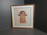 Four Handpainted Asian Dress Art Works - 2