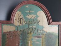 Authentic Dundee Crocodile Wrestling Coonawarra Wooden Sign - 4