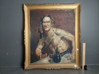 Harold Chester After Norman Lindsay Oil on board Title the Buccaneer