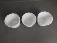 3 Fire King Ware Bubble Milk Glass Dishes - 2