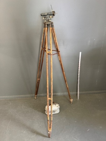 Antique Transit Theodolite by Cooke Troughton & Simms on original C.T.S Tripod w. omg case